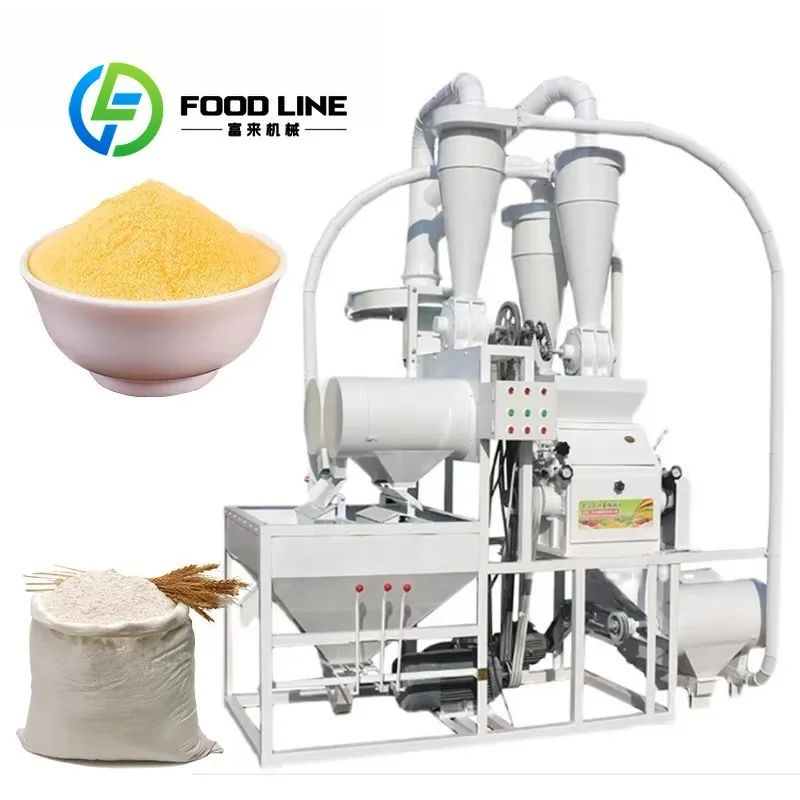 Fully Automatic Wheat Flour Milling Machine Anti-Corrosion Inner Parts Fits Humid Rural Grain Storage And Milling Combined
