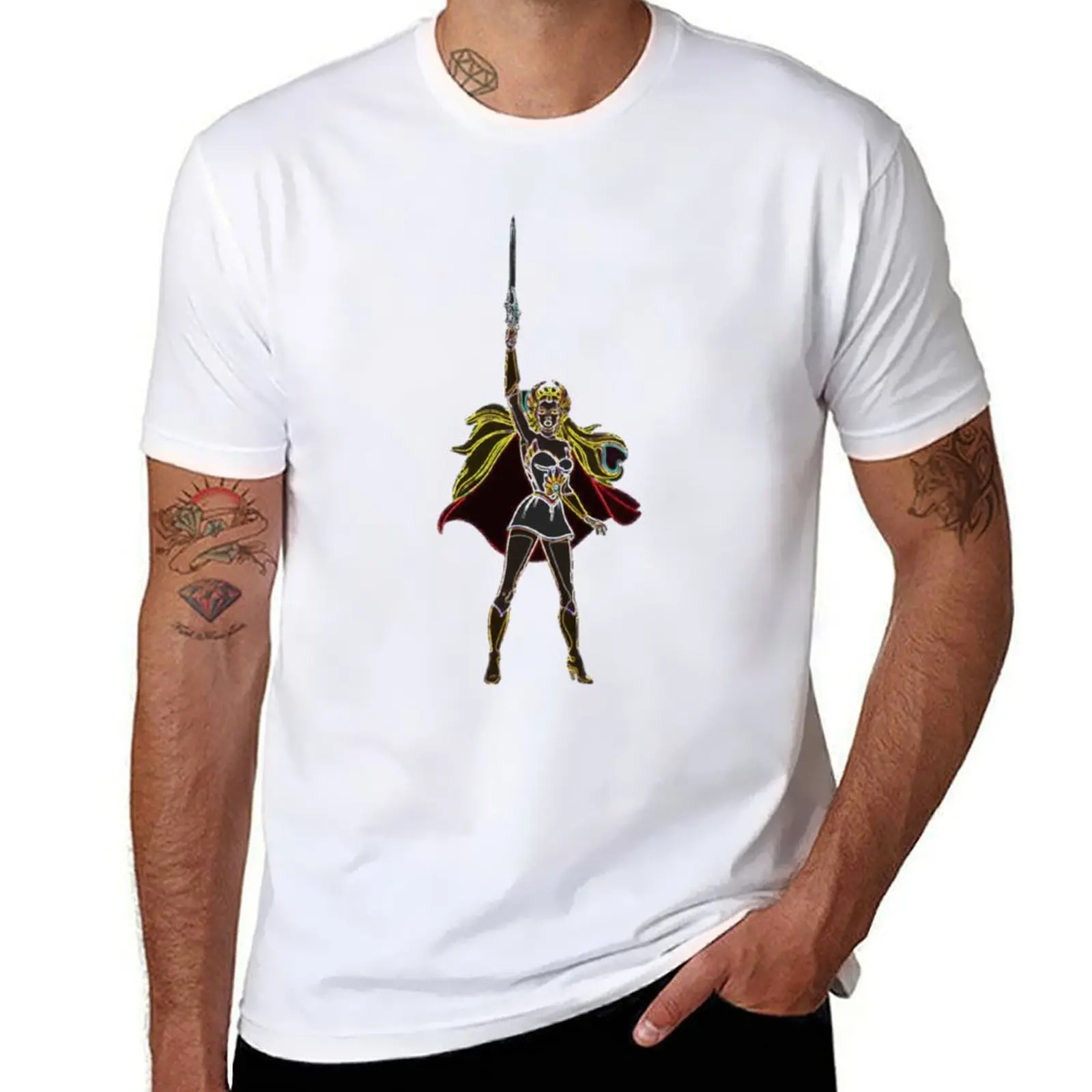 By the Might of Shera T-Shirt mens graphic t shirts black cotton t-shirt plain for man package T-Shirt