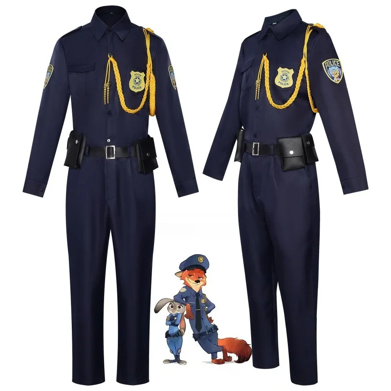 

Zootopia 2 Cosplay Costume New Halloween Christmas Anime Style Full Set of Judy Hopps and Nick Wilde Police Officer Outfits