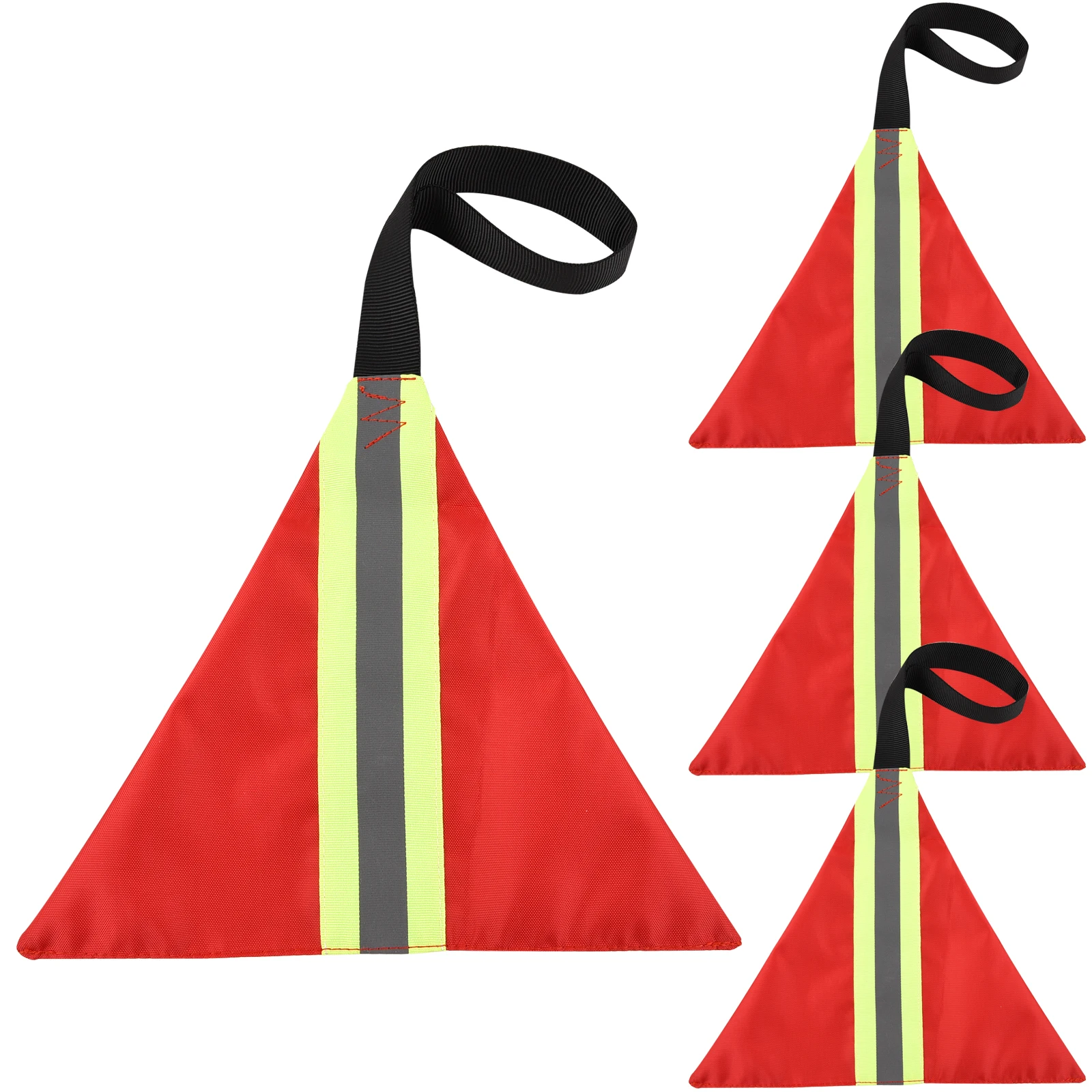 4pcs Safety Reflective Flags Kayak Warning Flags with Webbing for Kayak Canoe SUP