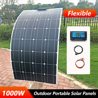 1000W solar panel 18V high-power solar panel flexible solar panel portable power bank emergency charging home camping outdoor