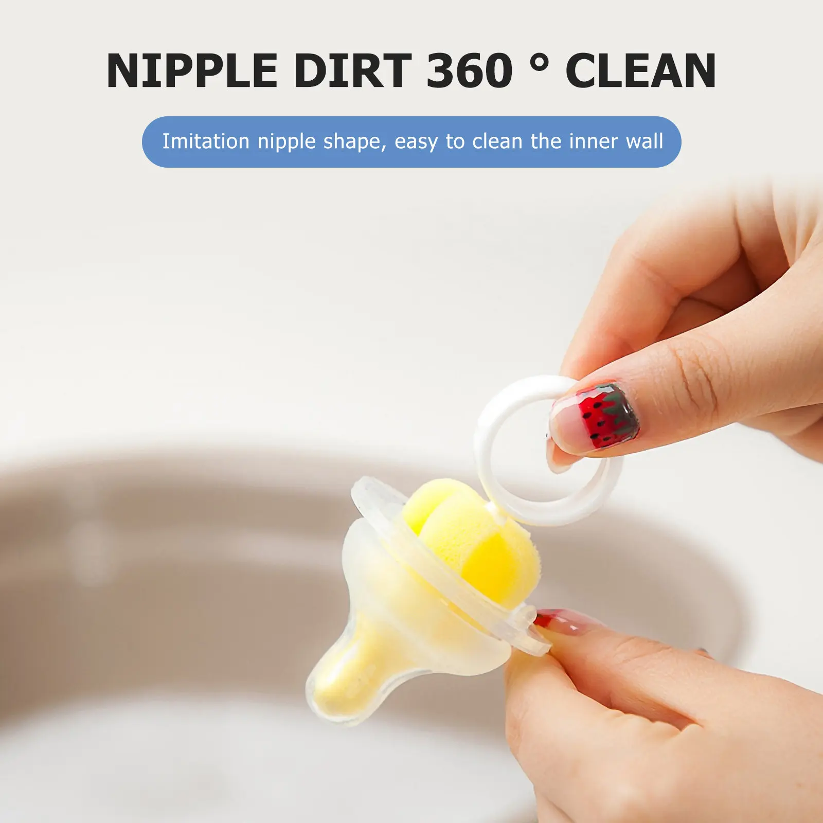 1Set Baby Bottle Drying Rack PP Sponge Multi-Function Draining Rack Portable Bottle Cleaning Brush Holder Infant Feeding