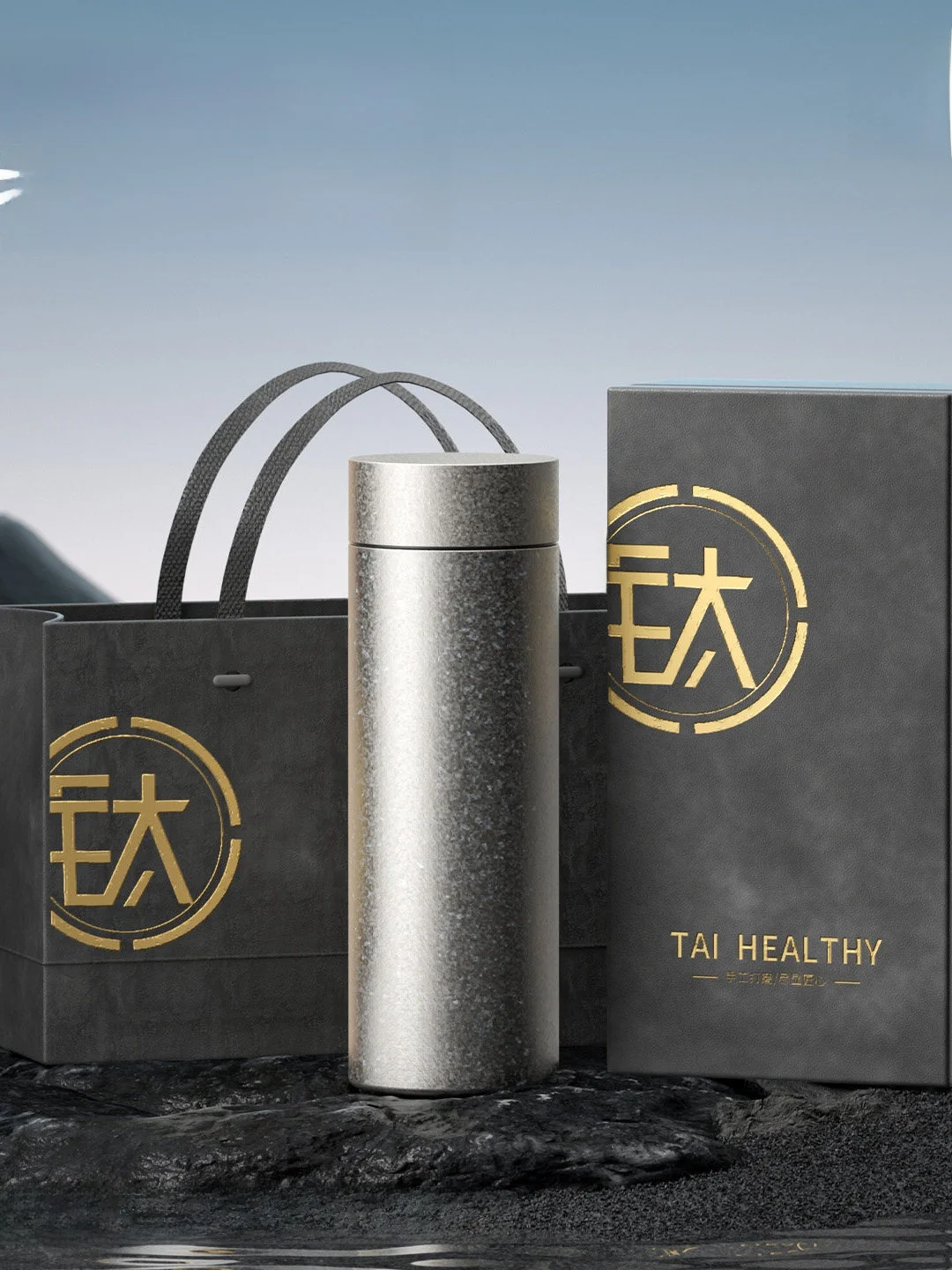 Double Layer Pure Titanium Insulated Tea Water Cup for Men High End Busin Car Office Use New 2026 Model Tea Stee Cup Gift