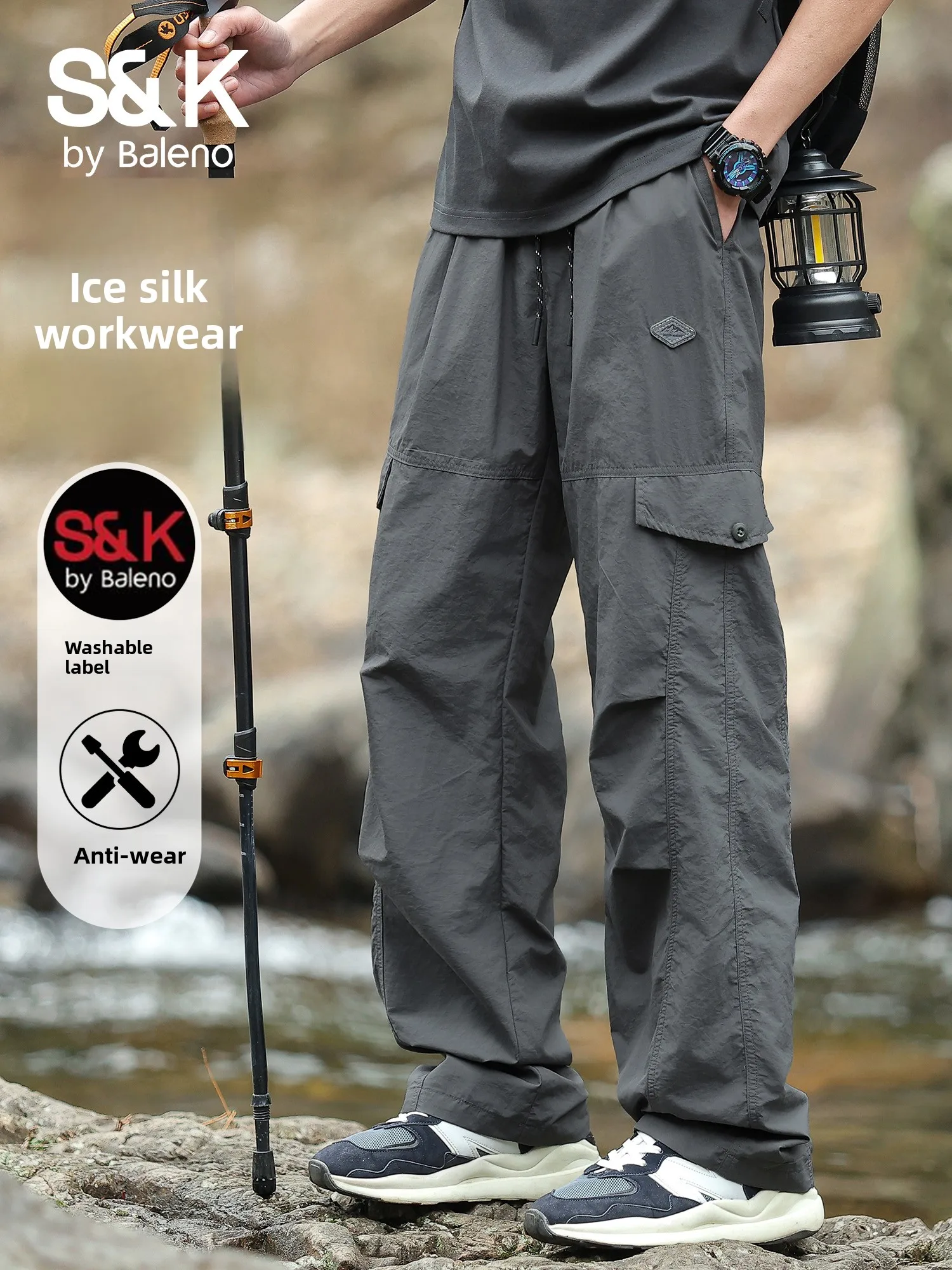 

Men's Outdoor Workwear Trousers Spring Autumn Straight Leg Loose Sports Casual Function Mountain Climbing Long Pants