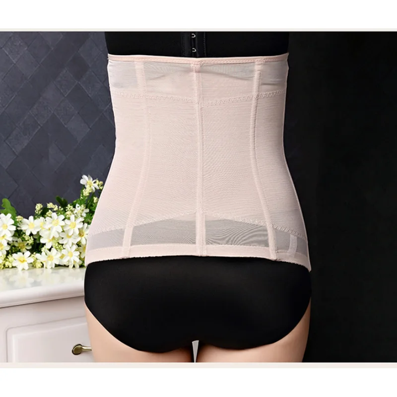 Women\'s lace mesh thin corset postpartum correction abdominal belt shaping waist protection