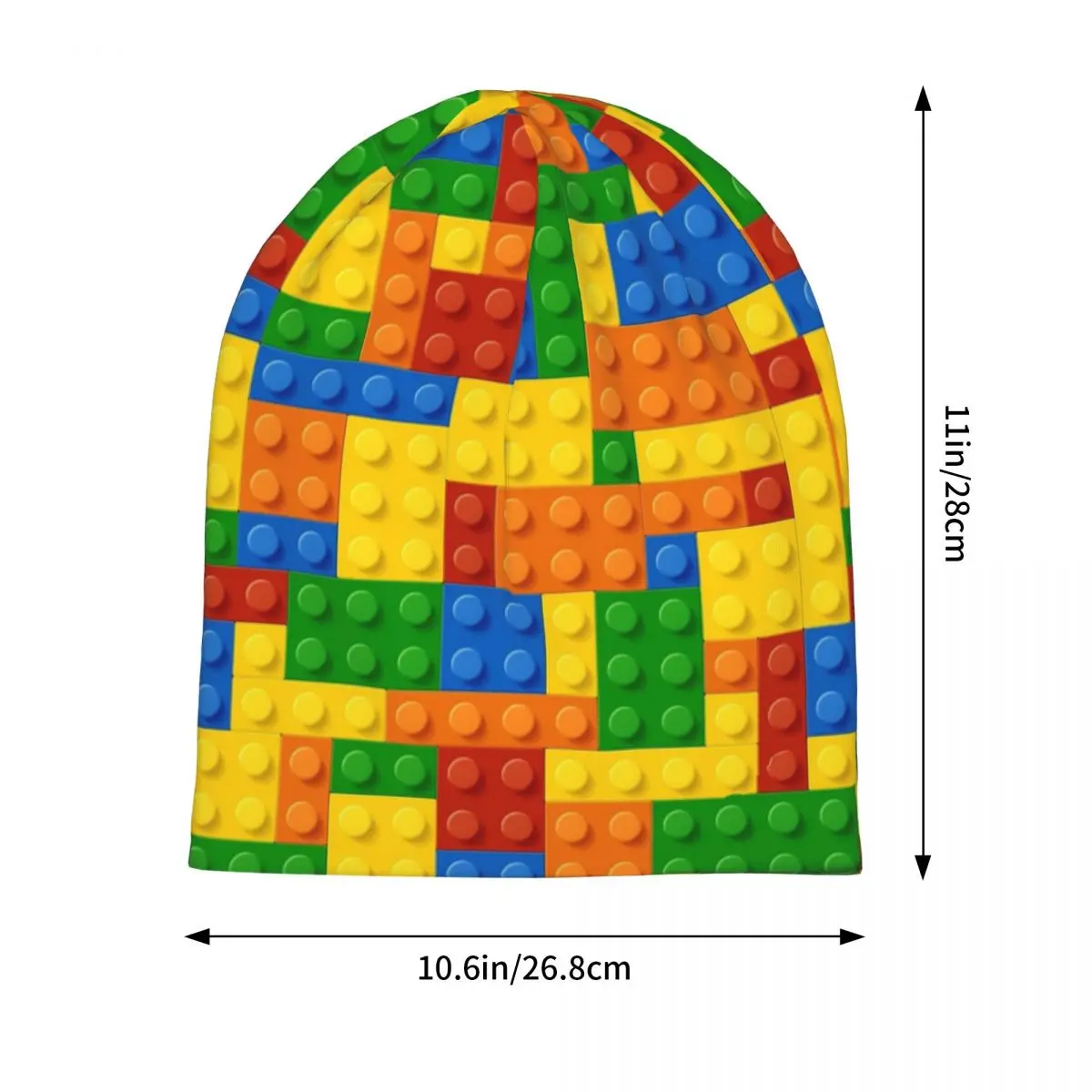 Building Blocks Construction Brick Skullies Beanies Hats Warm Autumn Winter Outdoor Cap Knitted Bonnet Caps for Unisex Adult
