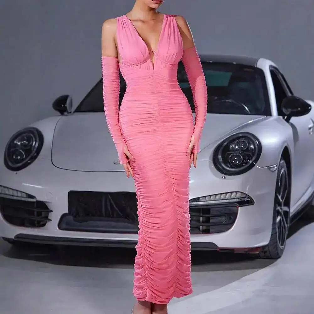 

Wrinkled Milk Silk Side Slit Tight Skirt for New Women's Fashion, Trendy Temperament, High-end Feeling, Good-looking Beauty