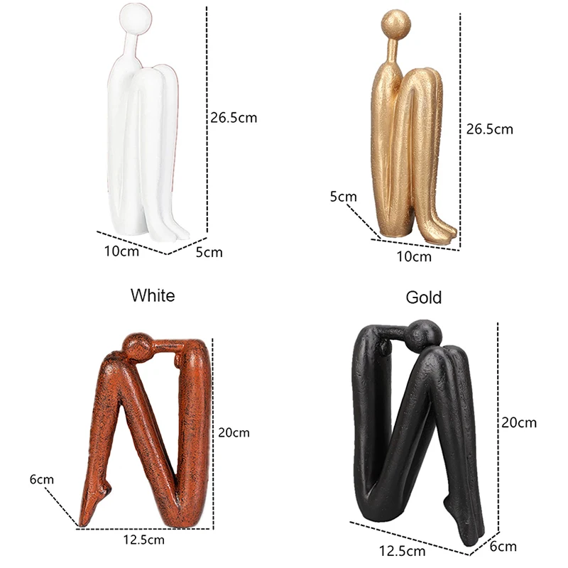 Bookends Sculpture Decorative Statue Decoration Home Decor Ornaments For Modern Art Gold Abstract Figures Decoration Desk Table image 6