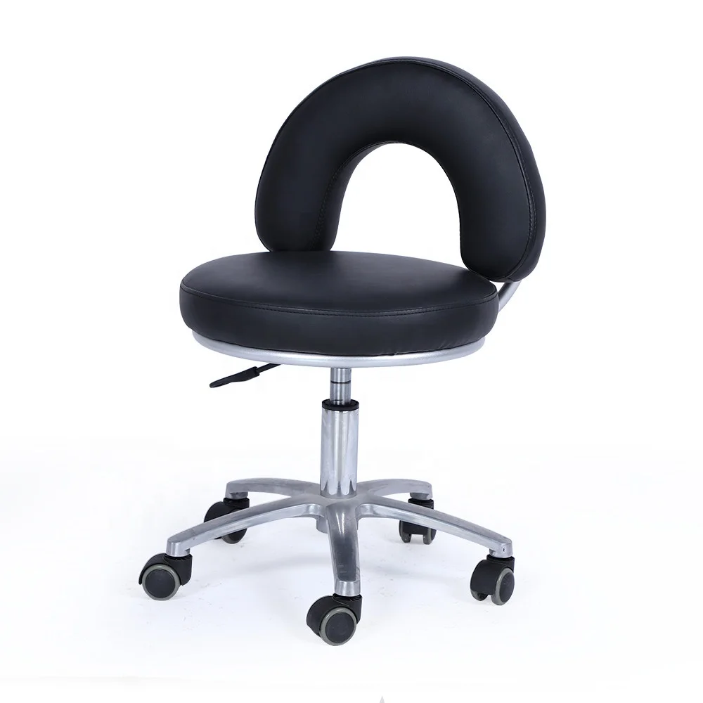 

Kangmei Spa Salon Beauty Nail Furniture Adjustable Swivel Technician Pedicure Stool Chairs with Back