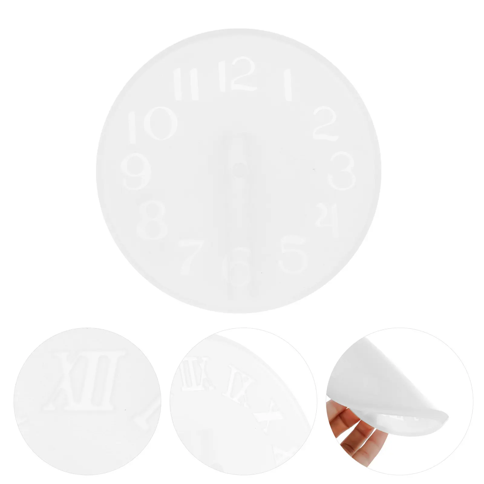 

1Pcs DIY Clock Silicone Mold Resin Epoxy Flexible Transparent Manual Craft Casting Timepiece Mold Craft Moulds