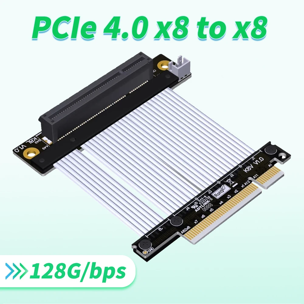 

Адаптер расширения Riser PCI Express 4,0 X8 на X8, поддержка сетевой карты, жесткого диска, видеокарты Gen4 128G/bps