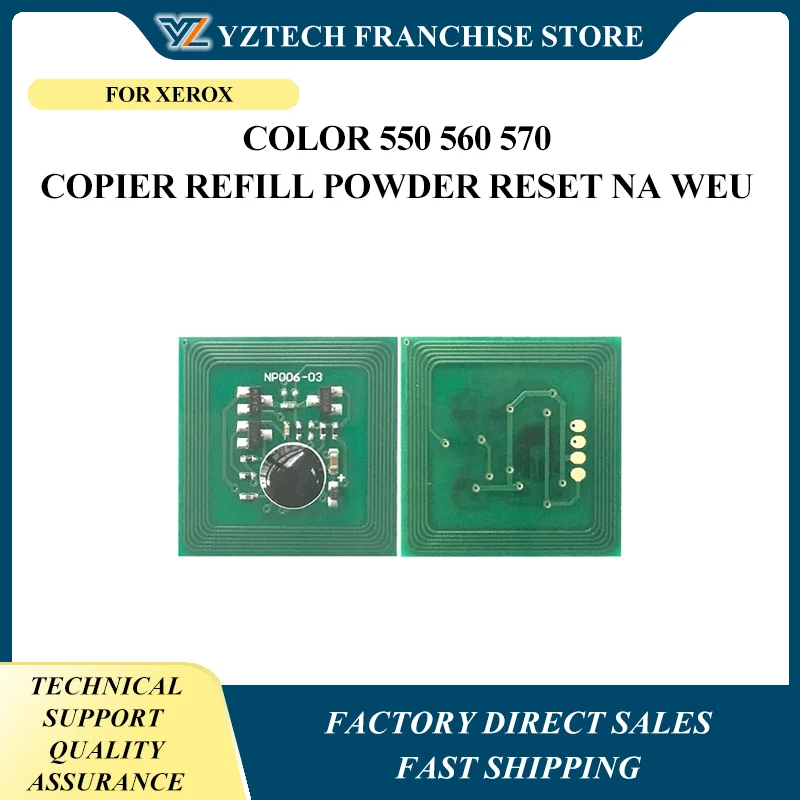 خرطوشة رقاقة الحبر 006R01525 006R01528 006R01527 006R01526 لزيروكس اللون 550 560 570 ناسخة إعادة تعبئة مسحوق إعادة تعيين NA WEU #1