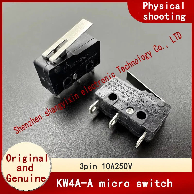 

Микропереключатель KW4A-A с ручкой, 3-контактный 10A250V, сенсорная кнопка сброса обнаружения ограничения хода
