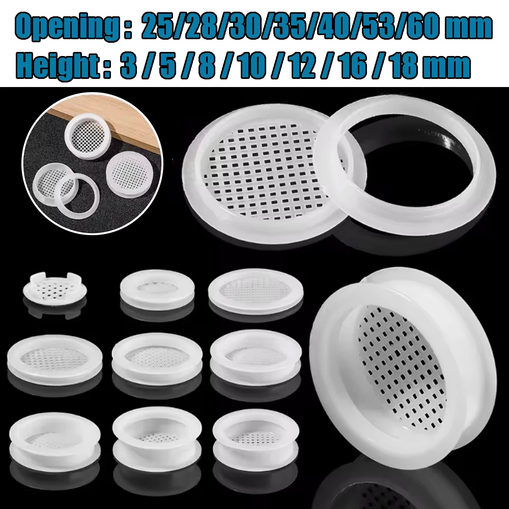 

10/100Pcs Wardrobe Cabinet Air Vent Decorative Cover Durable Ventilator Grille Hole Ornaments Furniture Accessories