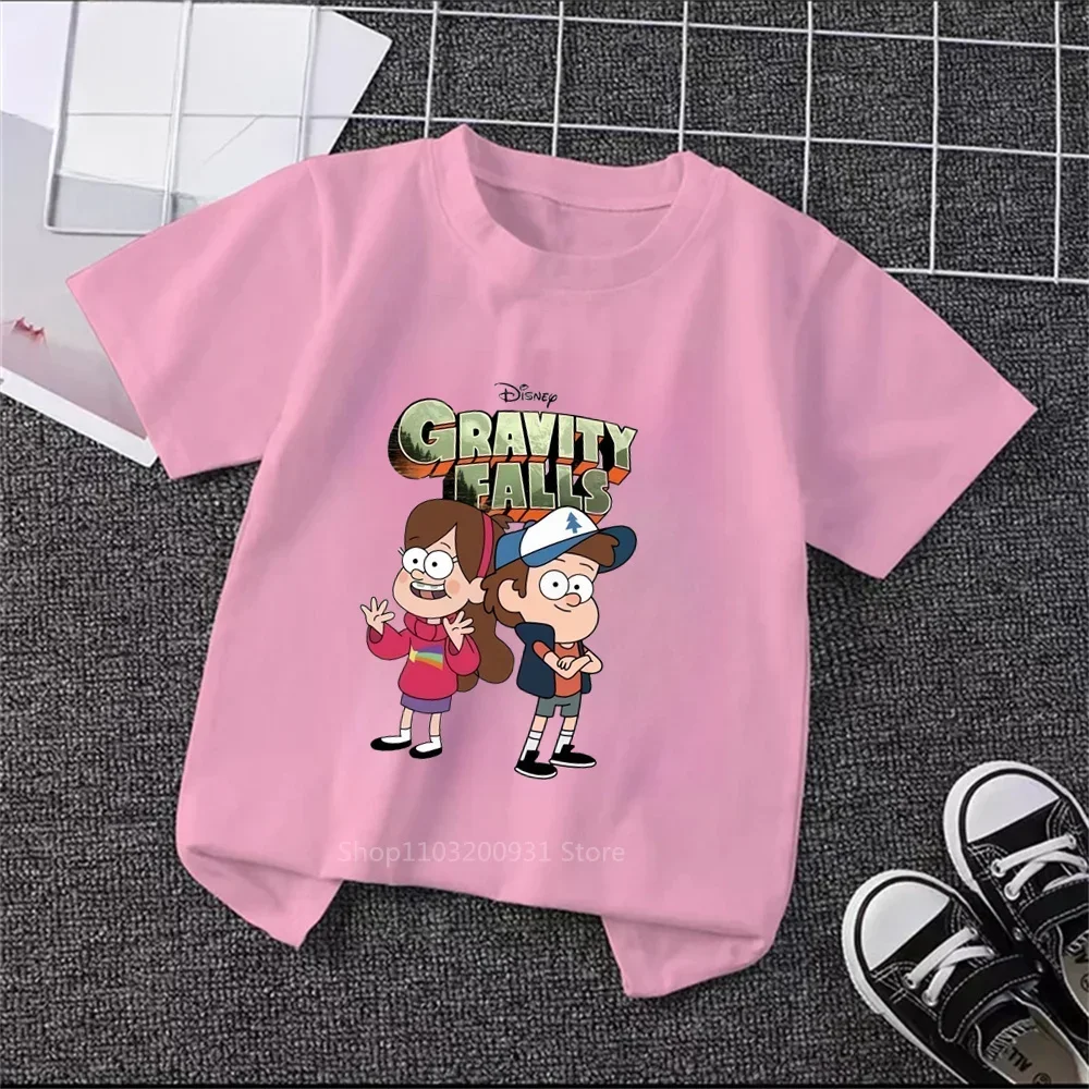 Newest Gravity Falls Kids' Tops - Adorable Cartoon Prints, Luxuriously Soft Material, Ideal for Children's Birthday Celebrations