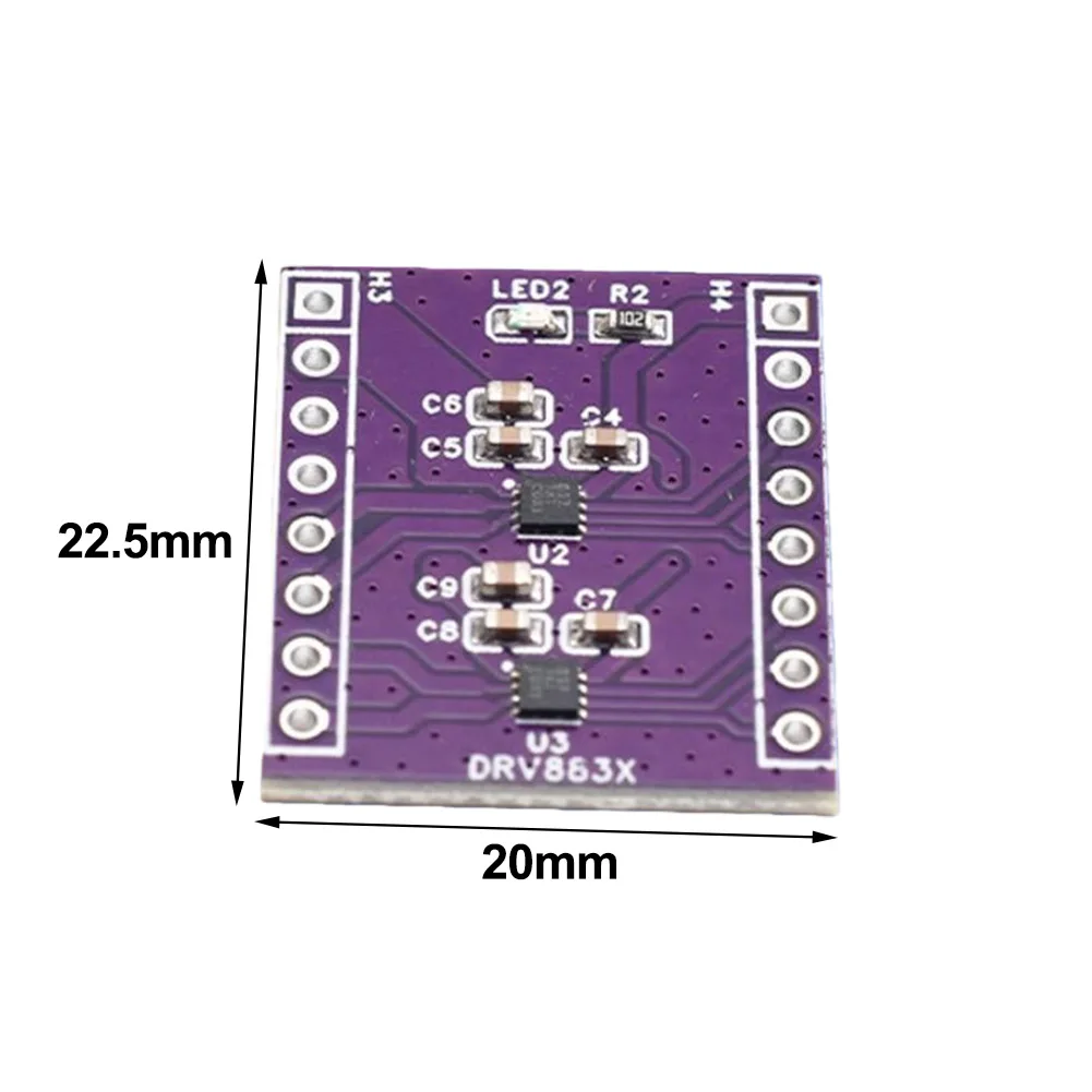 

Модуль управления одним/двумя двигателями DRV8837 (2 шт.) подходит для двигателей постоянного тока 1.8A, для платы драйвера двигателя микроконтроллера Arduino.