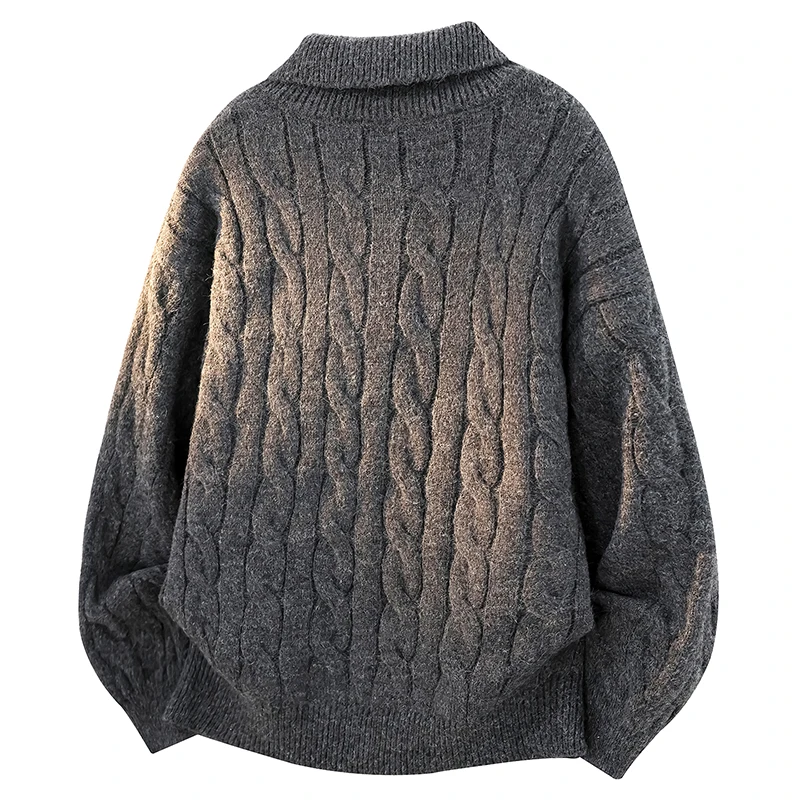 Mens Quarter Zip Sweater Slim Fit Pullovers Sweaters Knit Pullover Mock Neck, Half Zip, Contrast Collar Men's Turtleneck Sweater