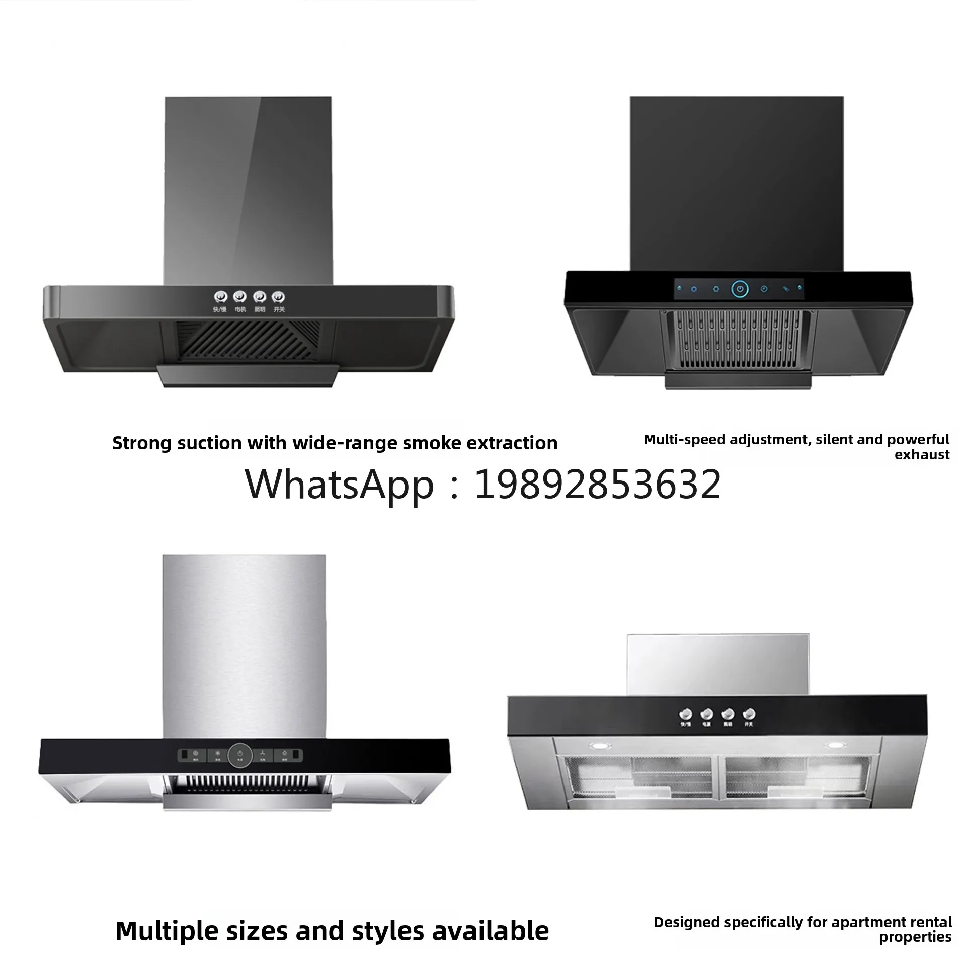 

ZC Engineering Range Hood Household Kitchen Top Suction T-Type Large Suction Hood