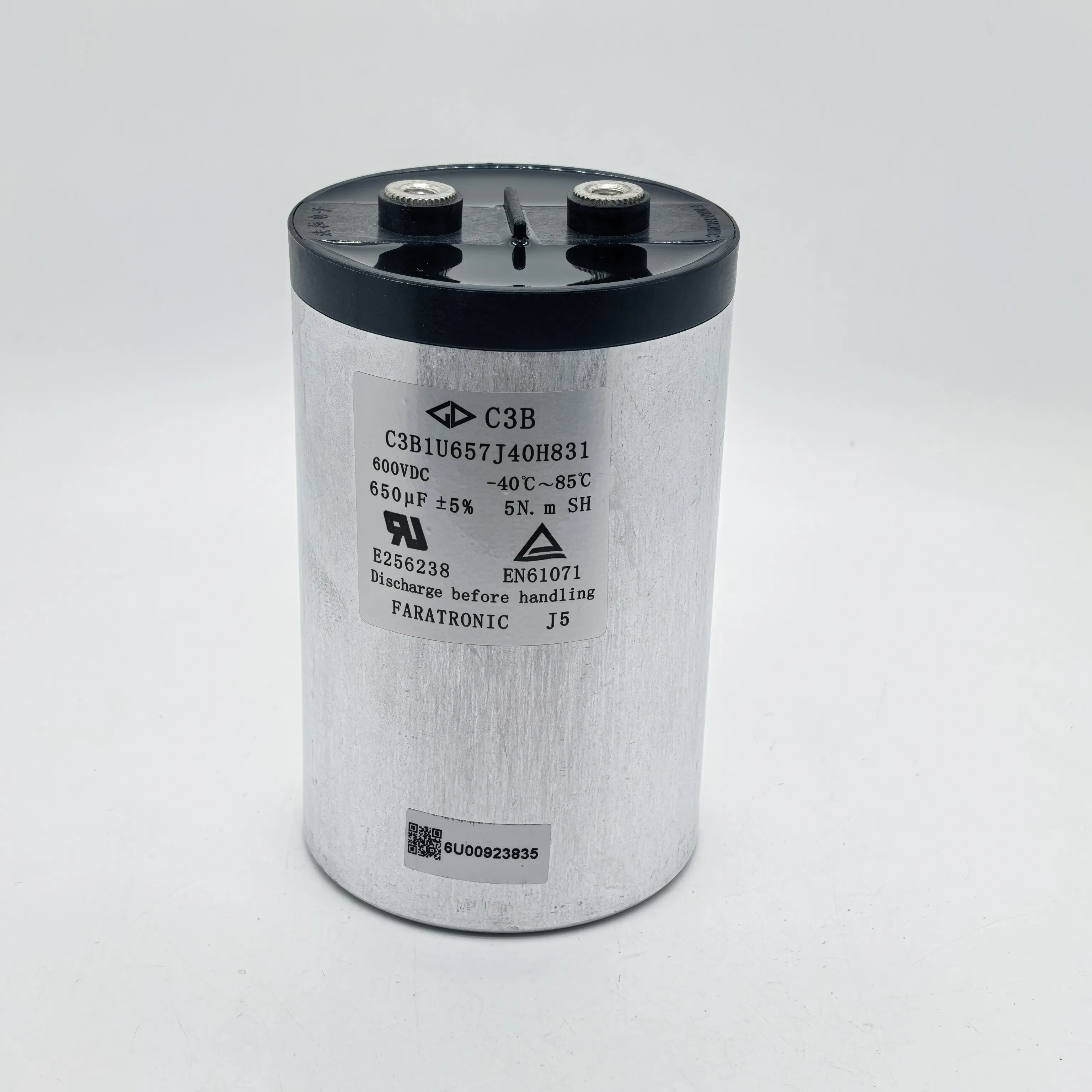 

C3B1U657J04H831 650 мкФ 600 В Высокоточный тонкопленочный конденсатор для фильтрации и накопления энергии