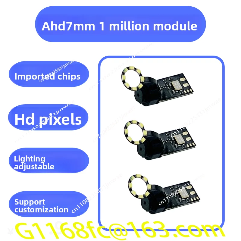 Ultra Short 7MM High Definition 1 Million AHD Analog Camera Modulerepair Cleaning Inspection Pipeline Inspection Maintenance