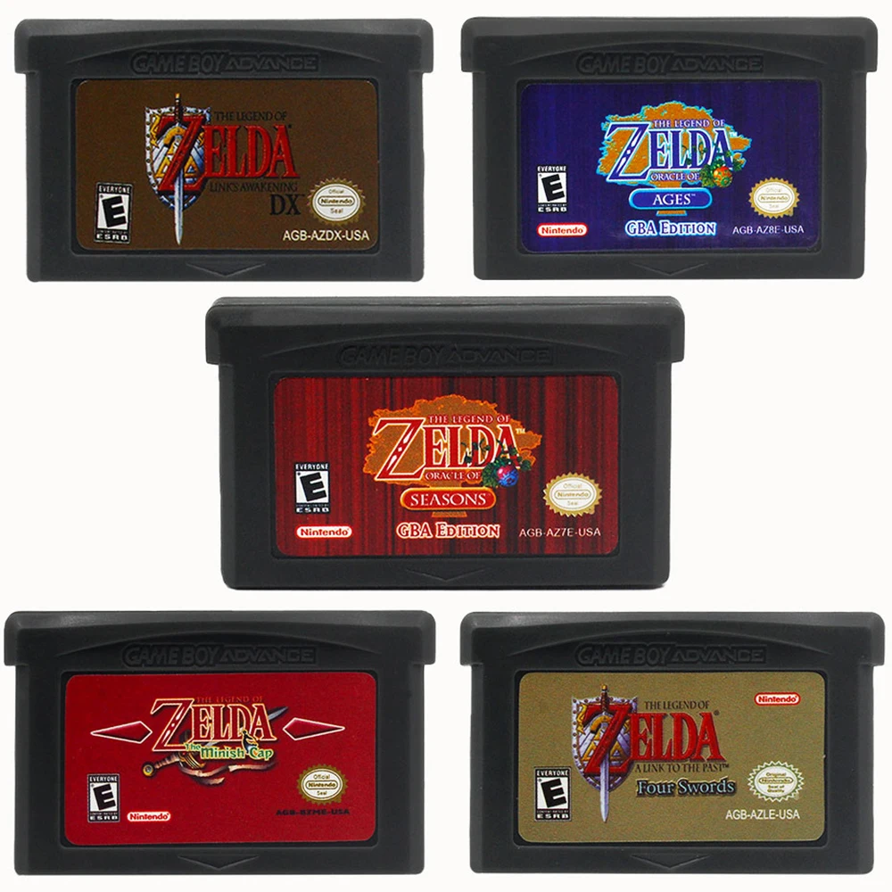 GBA Game Cards Series 32 Bit Video Game Cartridge Console Card Minish Cap Four Swords Awakening DX Double Pack for GBA/NDS