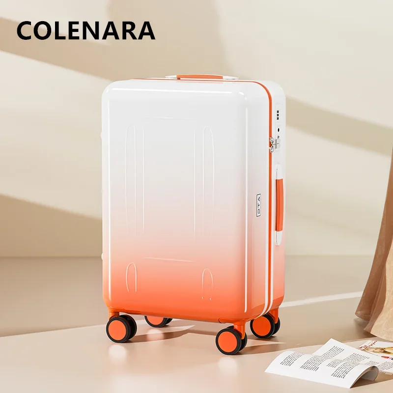 COLENARA Suitcase Duffel Bag 20 Inch Boarding Case 24” Women\'s Trolley Case Family Travel Essentials USB Charging Luggage