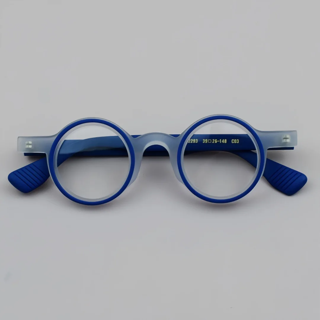 ALICIA Mode Retro Runde Vollformat Kleine Größe Brillen Luxus Acetat Spektakel Optische Verordnung Rahmen Mann Frau – Detail 11