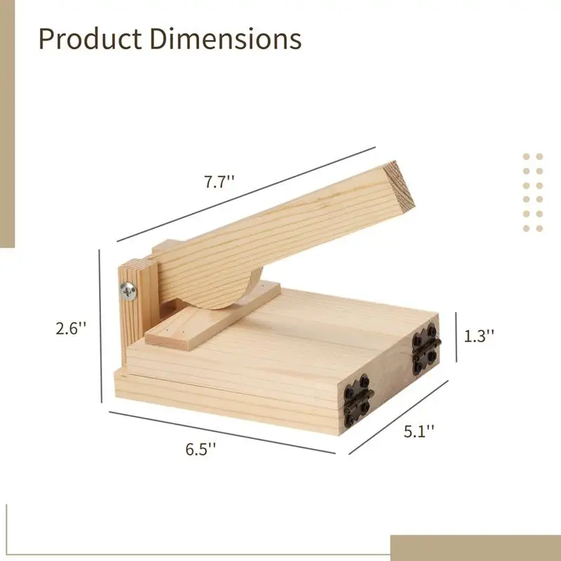 Wooden Tortilla Press Mexican Tortillia Presser Flattening Natural Wood Flour Wheat Dough Presser Dough Spreader For Pancake