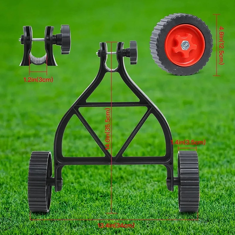 Universal Mower Auxiliary Wheel Trimmer Grass Eater Cutter Adjustable Support Wheels Set Garden Lawn Mower Parts