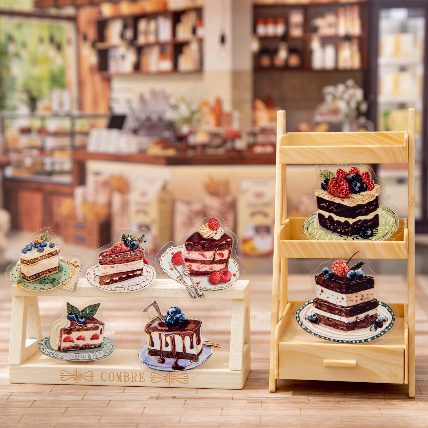 

Sweet Breeze Series Vintage Cake Landscape PET Sticker Creative DIY Journal Material Collage Scrapbooking Stationery