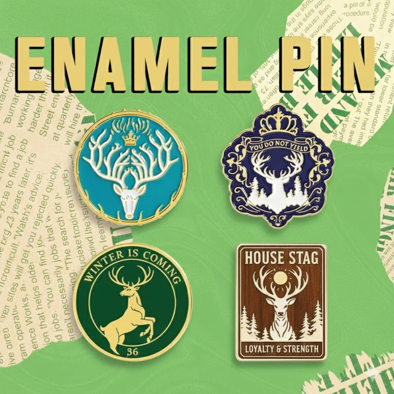 Эмалевая брошь-значок «Трон» с оленем Террасен, цитатой Аелина Галатиниуса «Ты не сдаешься», книжное украшение, подарок для читателей