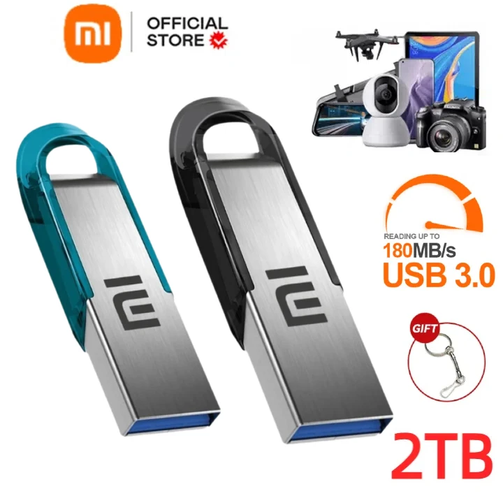 XIAOMI Metal USB 3.0 Flash Drives High Speed Pendrive 2TB 1TB Portable Drive Waterproof Memoria Usb Flash Disk TYPE-C Adapter