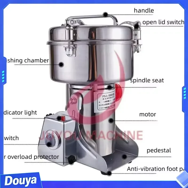 Industrial High Speed Electric Automatic Seasoning Powder Making Machine Pulverizer Grinding Dry Spice Food Grinder Machinery