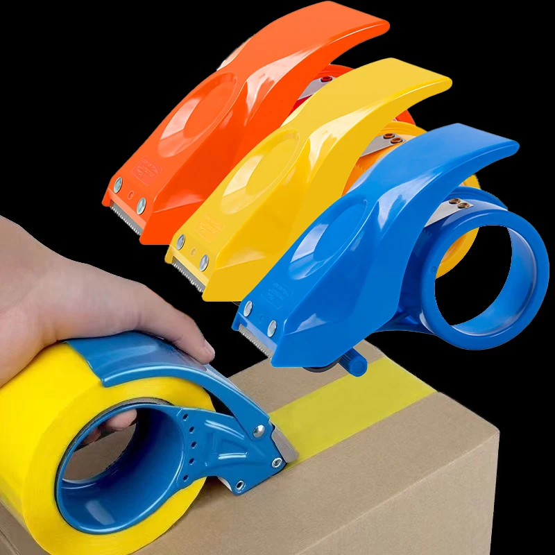 Klebebandabroller, Bandschneider, einfache Box, Versiegelungsmaschine, Klebebandhalter, praktischer Verpackungsband aus Eisenzahn, Kunststoff °   Abgeschrägt