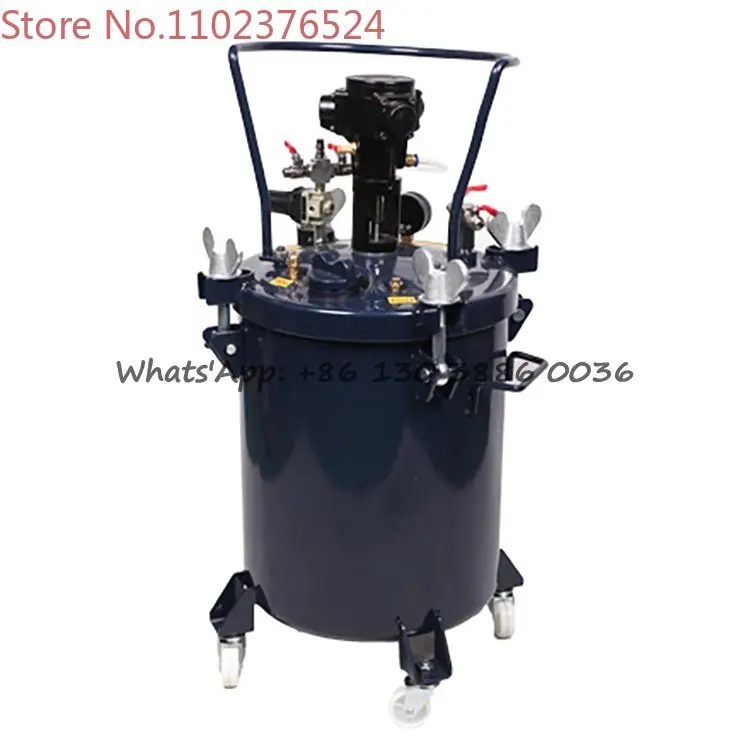 

304 Stainless Steel Mixing Spray Paint Pressure Pot Tank with 60L Air Powered Mixing Agitator Automatic Agitating Pressure Tank