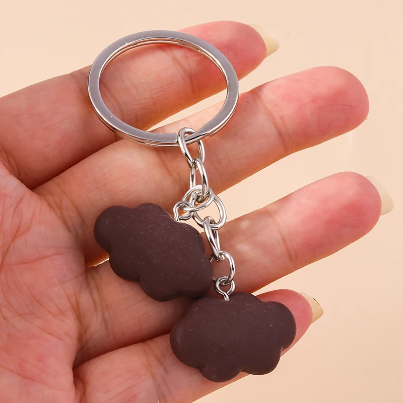 Aihua Bunte süße Harz weiße Wolke Schlüsselanhänger für Frauen Souvenir Geschenke Handtasche Anhänger Sommer Urlaub Schlüsselanhänger DIY Schmuck – Detail 7