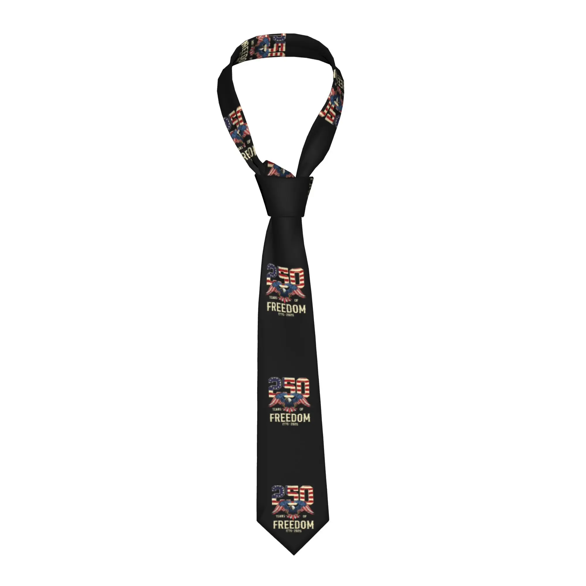 250 Years of Freedom USA  American Patriotic 1776 -2026 Ties Men's Formal Silk  Neckties for Business
