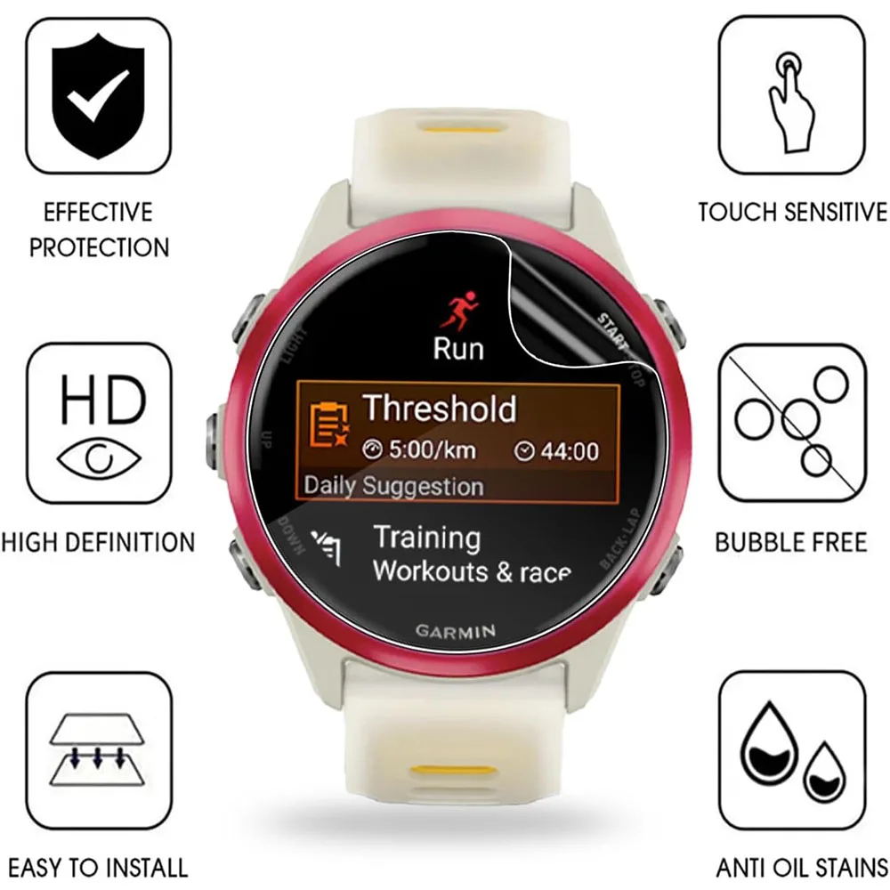 Garmin Forerunner 570 42mm/47mm 970 보호 시계 필름 커버 커버리지 액세서리 용 3PCS Clear HD 필름 화면 보호기