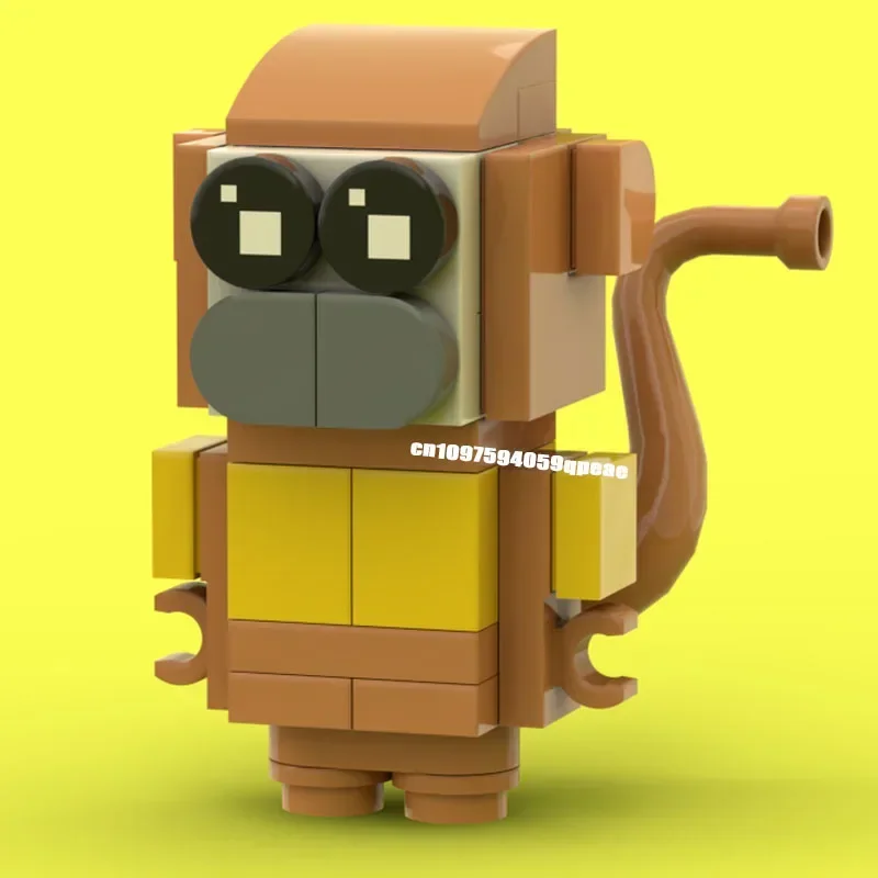 Nowy Popularny Zestaw Figurków z Postaciami z Kreskówki Pippi z Długimi Skarpetami, Model z Kwadratową Główką, Kreatywne Pomysły DIY, Zabawki dla Dzieci, Prezenty, Puzzle na Zamówienie