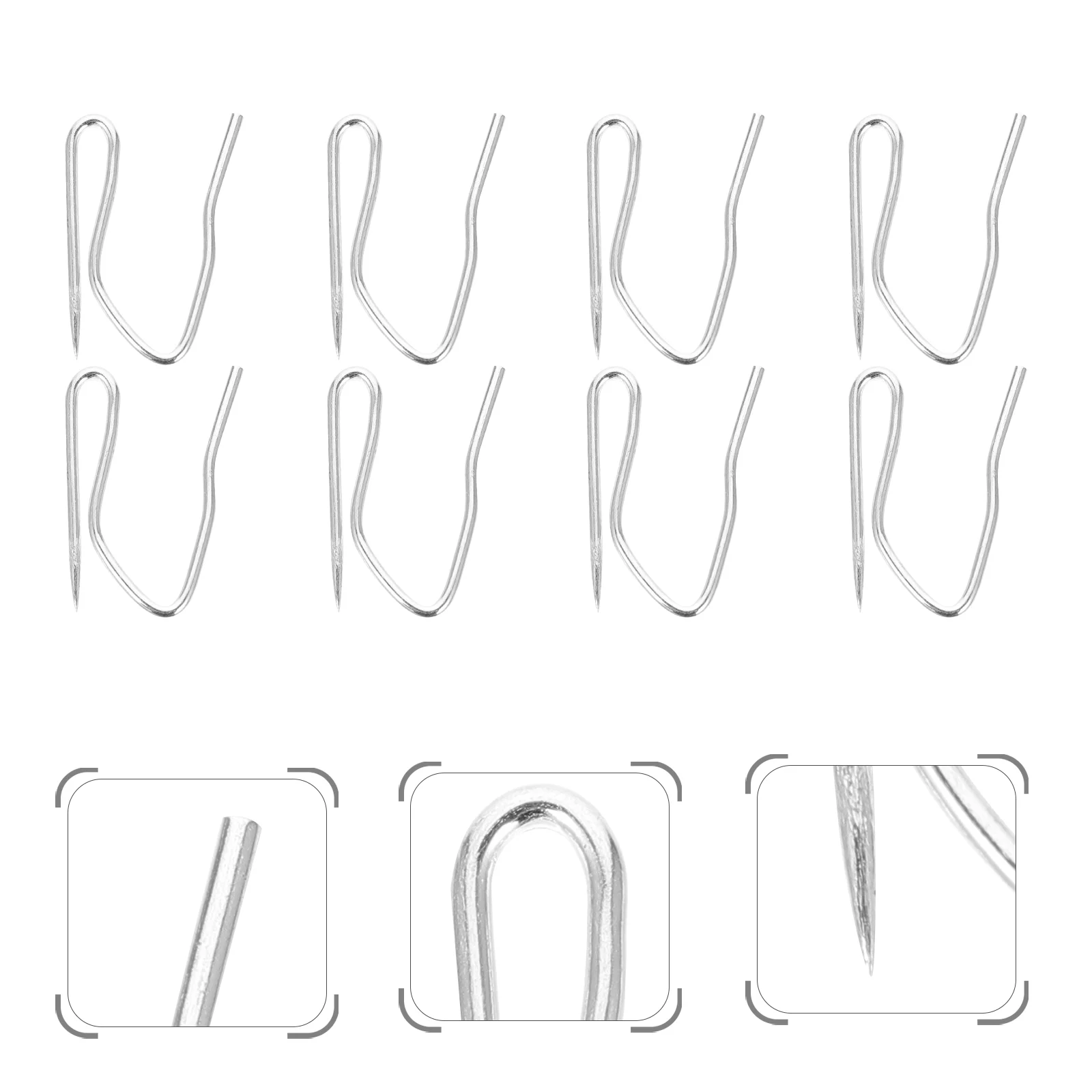 

100 Pcs Decor Curtain Hook Hangers Bathroom Shower S-shaped Tie Backs for Curtains