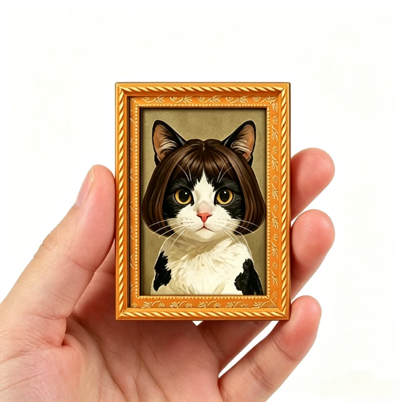 Funny Wooden Fridge Magnet Cat Dog Duck Rabbit Haircut Fridge Magnet for Home Office Decor Creative Gift