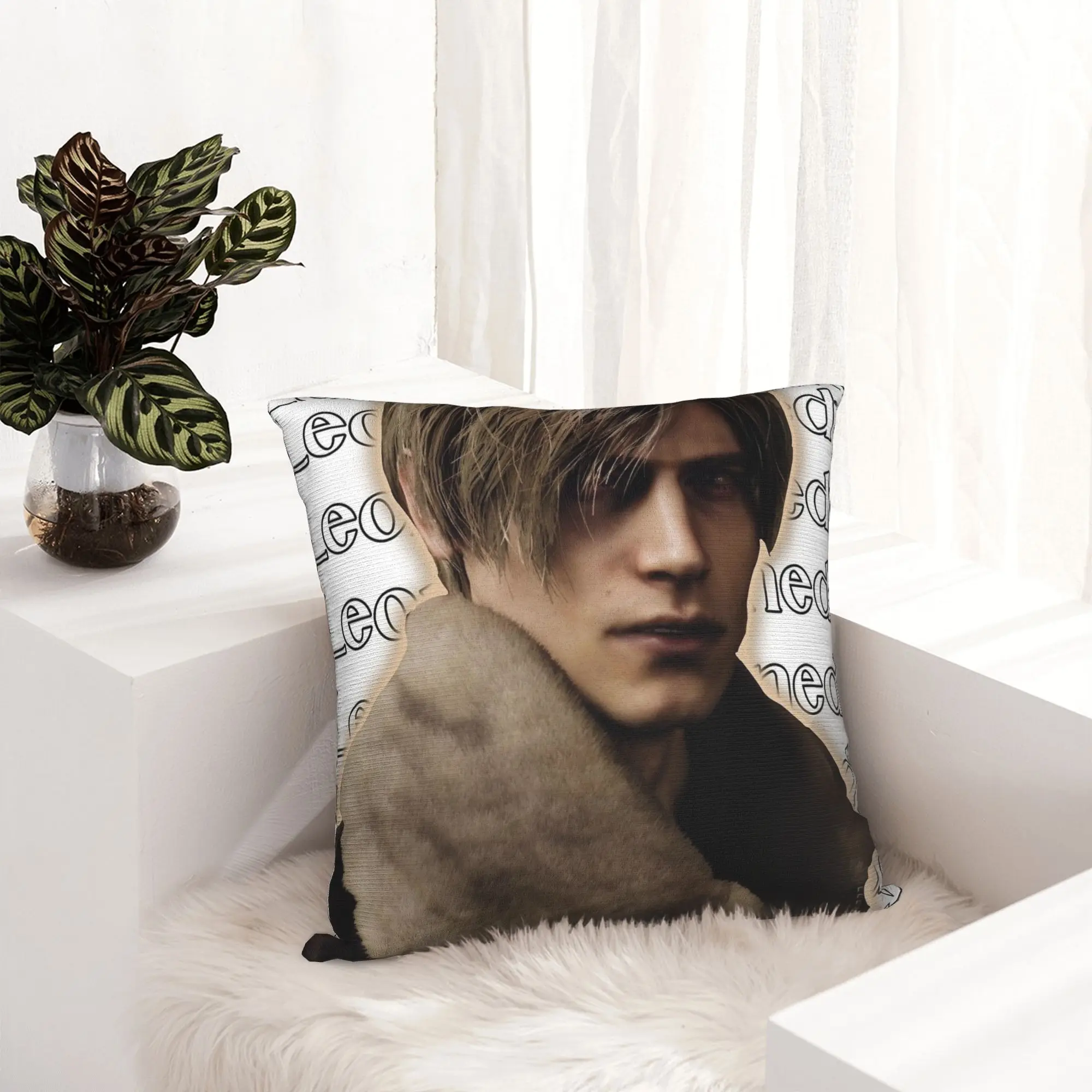 Leon S Kennedy Pillowcase Soft Polyester Cushion Cover Decoration  Pillow Case Cover Bed Drop Shipping 40*40cm