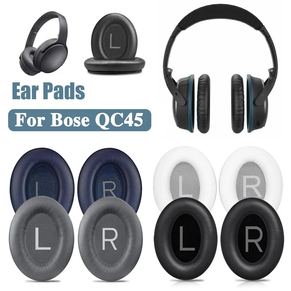 Replacement Ear Pads Cushions for Bose QC45 QuietComfort 45 Headphone Ear Pads Softer Protein Leather Earpads Cushions