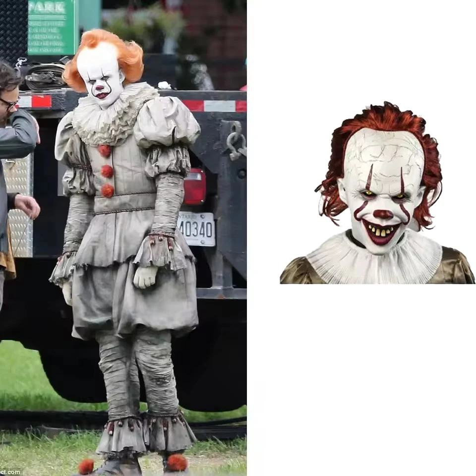 

Horror Clown Mask Christmas Role Playing Carnival Costume Party Costume Props Clown Latex Mask Helmet