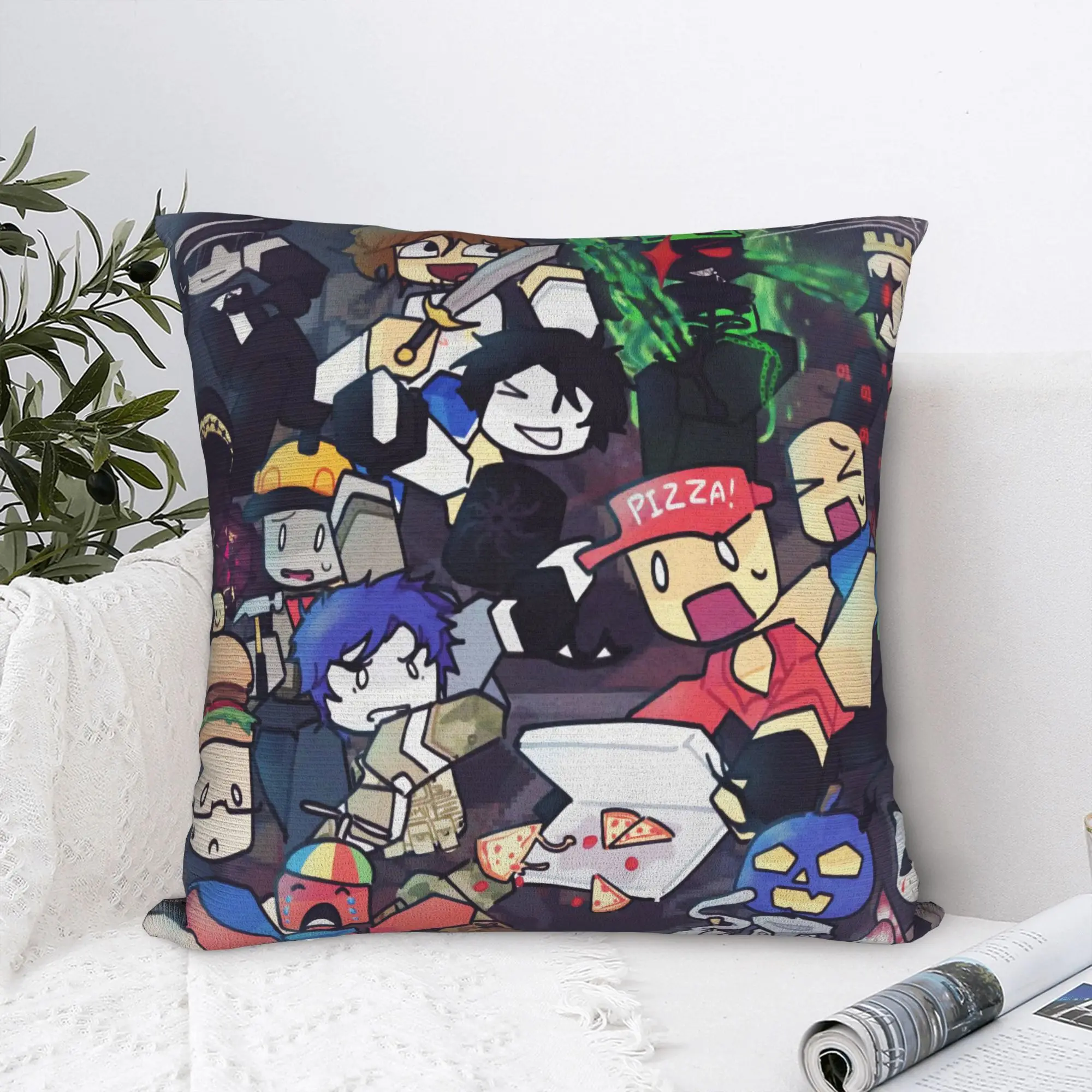Forsaken Game Character Pillow Cover  Kawaii Pillow Case For Sofa Bedroom Home Decor Soft Pillowcases Birthday Gift