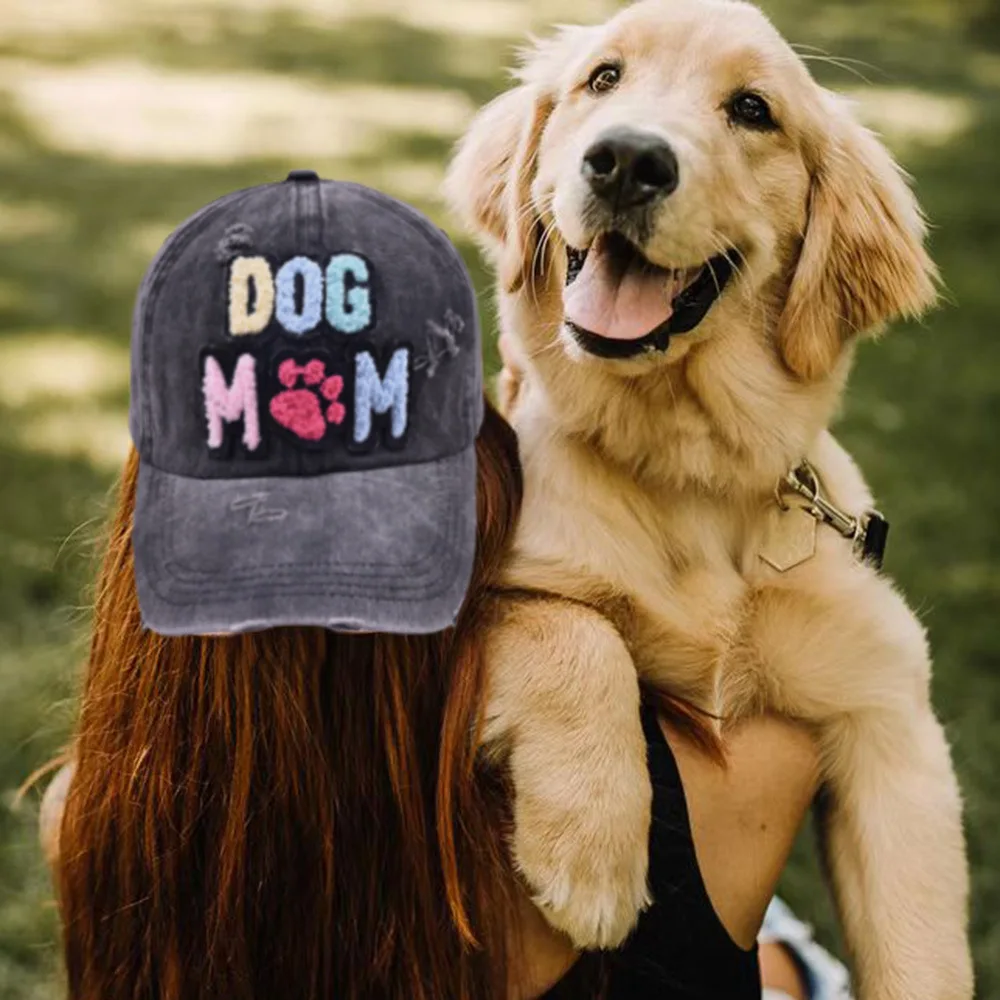 

Unisex Dog MoM Letter Baseball Cap Women Vintage Cotton Jeans Caps Spring Outdoor Causal Hat for Female Hair Accessories Hats