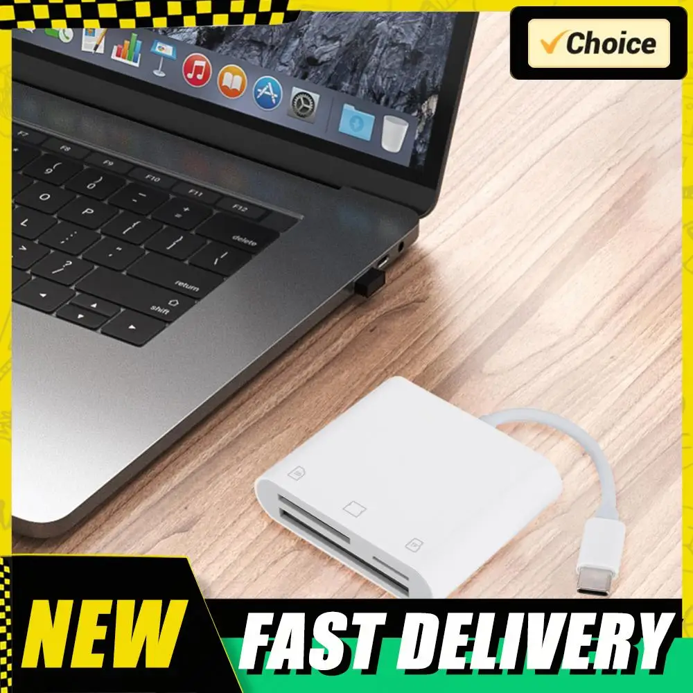 

3 in 1 Type-C To SD/TF/CF Memory Card Adapter Type C Camera Adapter Driver Free for iPad iPhone 15 MacBook and More USB-C Device
