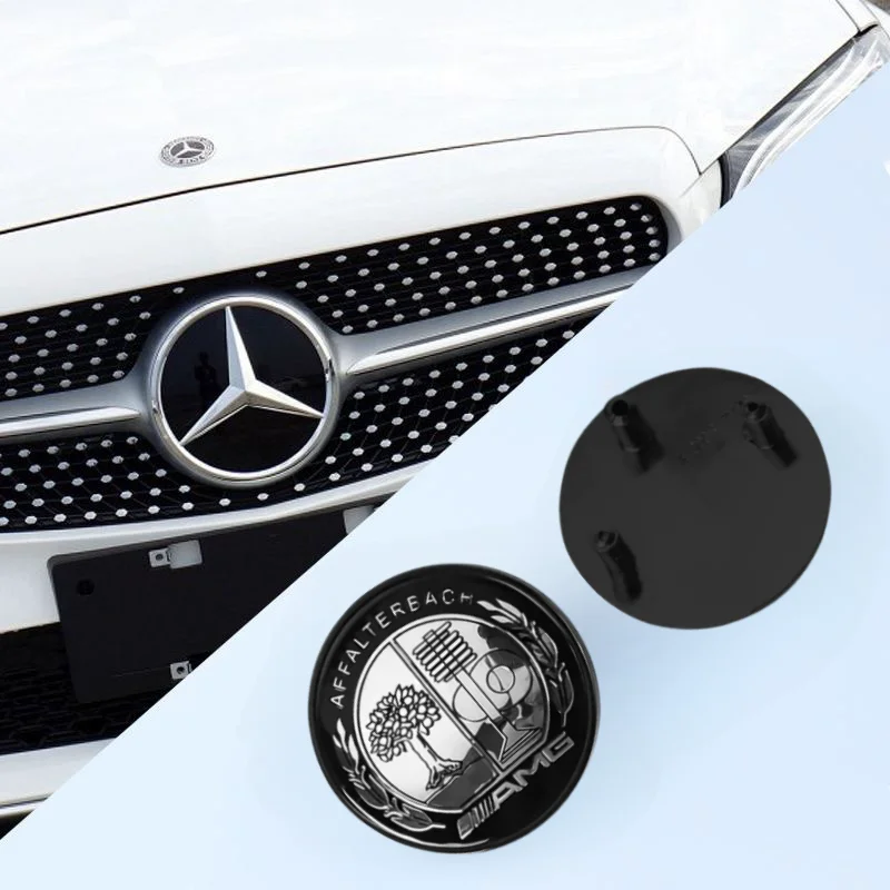 

Car Metal 39mm Front Hood Badge Logo For Mercedes Benz AMG W203 W204 W205 W212 W213 GLC GLA GLB A0008171901 Sticker Accessories