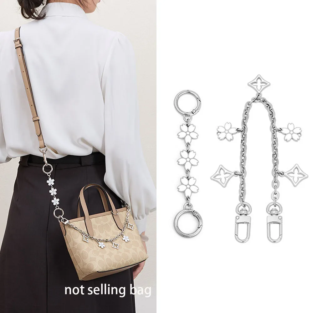 2Pcs Metal Bag Chain Accessories Extension Chains Underarm Crossbody Shoulder Belt Replacement Bags Strap For Women's Bag