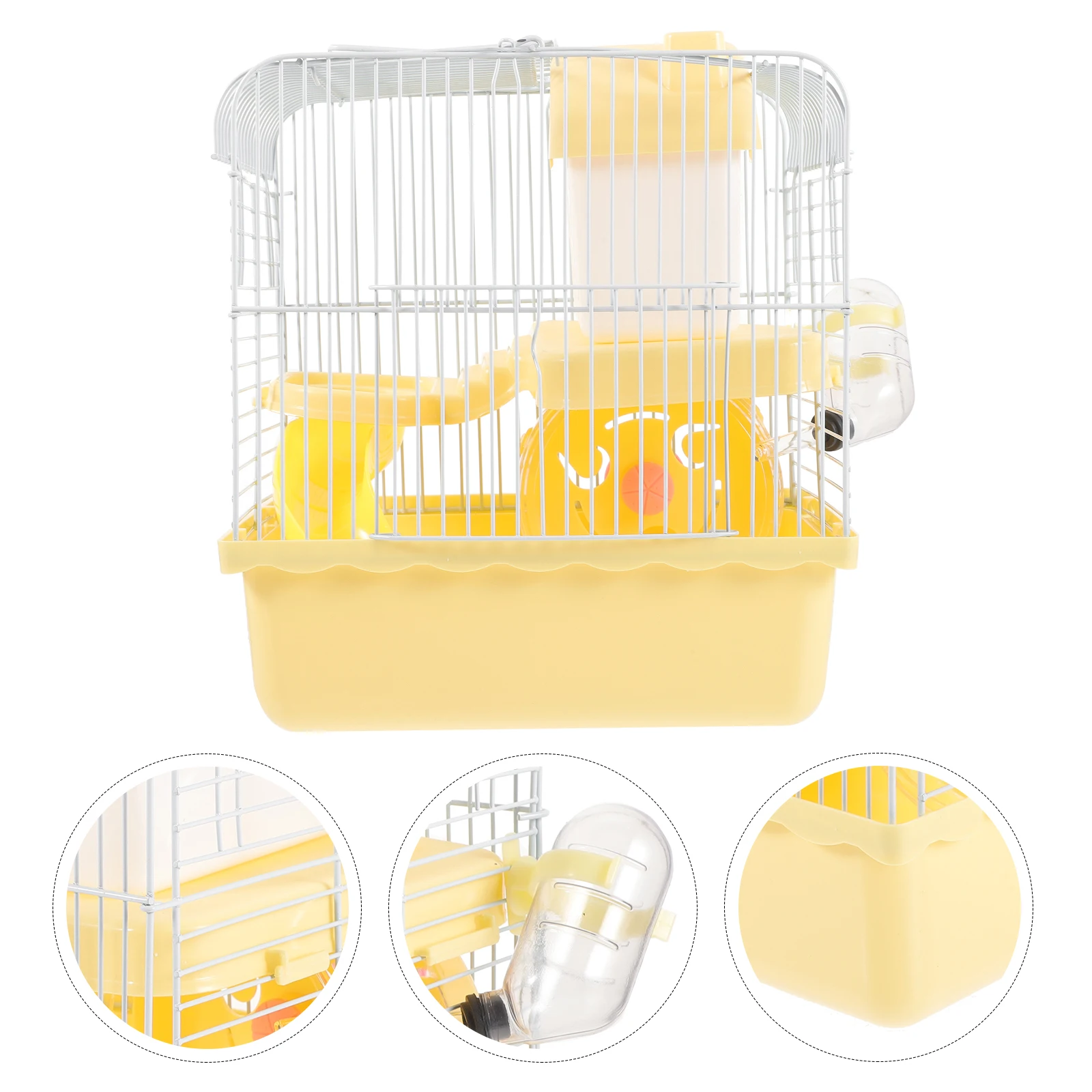 

Hamster Castle Large Double-Deck Cage Pet House For Hamster Chinchilla Mouse Play Stable Easy Clean Pet Villa